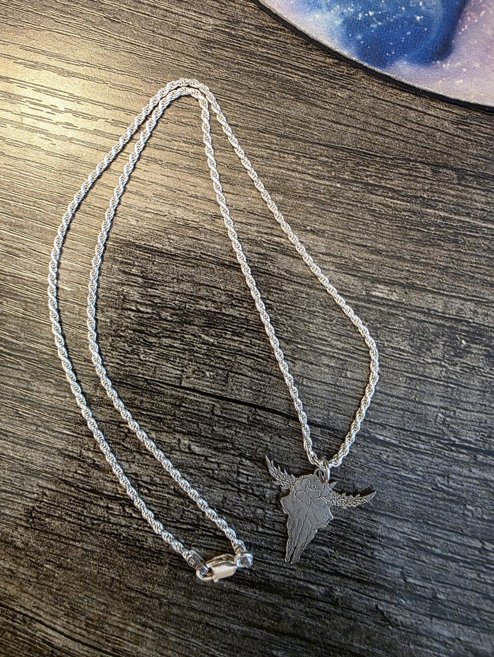 RJ Montana 925 Sterling Silver Bull Skull Necklace NWT - Picture 1 of 3